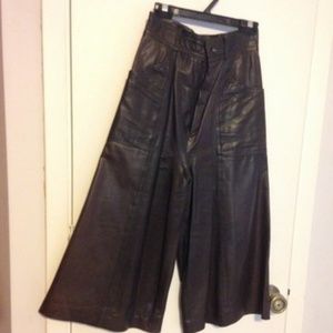 Vintage Leather Gaucho Pants